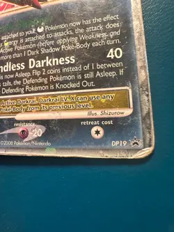 Darkrai LV.X - DP19 Ultra Rare Diamond & Pearl Promo Pokmeon Card - DMG - Image 3