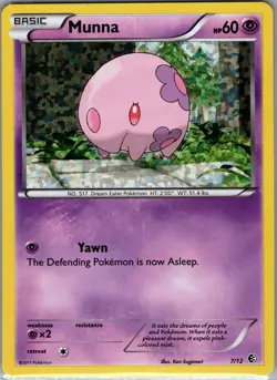 Munna - 7/12 Holo McDonald's Promos 2011 - Pokemon Card - NM - Image 1