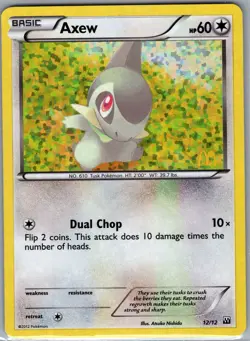 Axew - 12/12 Holo McDonald's Promos 2012 - Pokemon Card - NM - Image 1