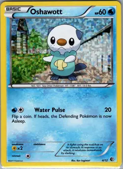 Oshawott - 4/12 Holo McDonald's Promos 2011 - Pokemon Card - NM - Image 1