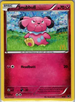 Snubbull - 8/12 Holo McDonald's Promos 2014 - Pokemon Card - NM - Image 1