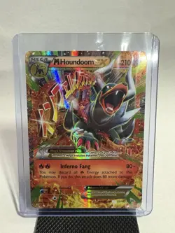 Pokemon TCG Mega-Houndoom-EX Holo Rare Card Breakthrough 22/162 - Image 1