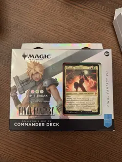MTG Final Fantasy Cloud Collector’s Edition Limit Break Commander Deck In Hand - Image 1