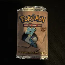 Pokemon Fossil Set Lapras art SEALED Booster Pack WOTC TCG - Image 1