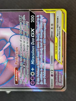 Mewtwo & Mew GX 222/236 Full Art Ultra Rare Tag Team Pokemon TCG NM - Image 5