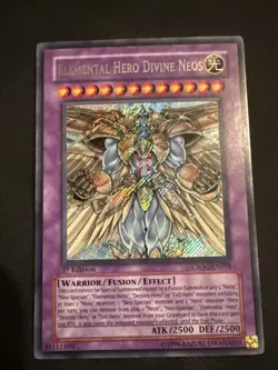 Elemental Hero Divine Neos CSOC-EN098 Secret Rare 1st Edition NM Yugioh - Image 1