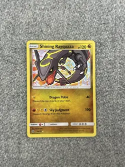 Pokemon TCG Shining Rayquaza Holo Rare Card Shining Legends 56/73 - Image 1