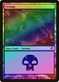 Swamp (240) FOIL Scars of Mirrodin NM Basic Land MAGIC GATHERING CARD ABUGames - Image 1