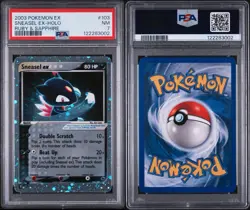 2003 Pokemon Sneasel Holographic Card 103/109 EX Ruby & Sapphire - Image 3