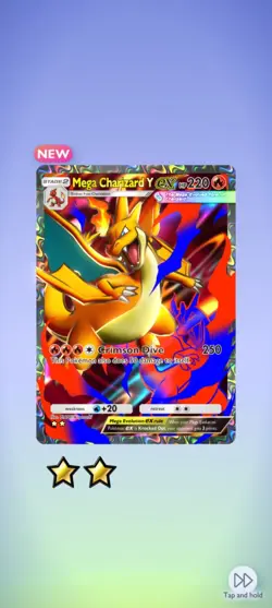 Pokemon Tcg Pocket Trade 2star Mega Charizard Y EX Crimson Blaze CARD - Image 1