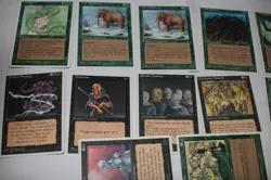 MTG 12x 4th edition green & black magic card lot MP - Image 3