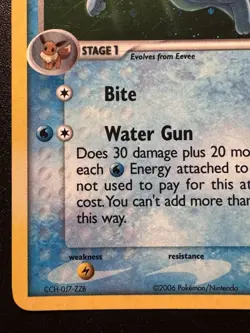 Vaporeon 6/17 POP Series 3 Promo Pokemon Card Holo Foil Rare Near Mint - Image 5