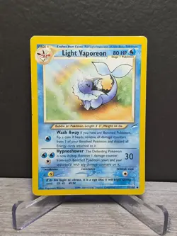 Light Vaporeon 52/105 Neo Destiny WOTC LP Vintage Pokemon Card - Image 1