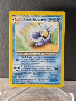 Light Vaporeon 52/105 Neo Destiny WOTC LP Vintage Pokemon Card - Image 2
