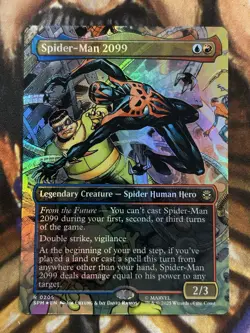 FOIL Spider-Man 2099 #0205 (Borderless) Marvel's MTG Spider-Man - Pack Fresh NM - Image 1