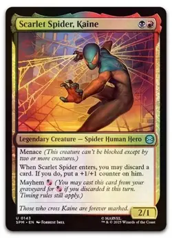 Scarlet Spider, Kaine (Foil) - 143 - Marvel's Spider-Man- Near Mint - MTG - Image 1