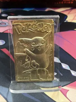 Pikachu 1999 Pokemon 23K Gold-Plated Burger King Nintendo Promo Trading Card - Image 1