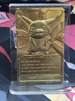 Pikachu 1999 Pokemon 23K Gold-Plated Burger King Nintendo Promo Trading Card - Image 2