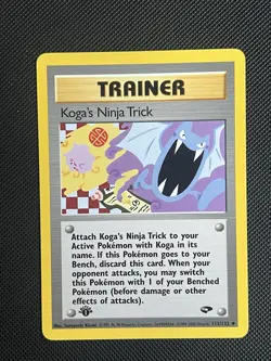 Koga’s Ninja Trick 1st Edition Gym Challenge 115/132 WOTC Vintage Pokemon - Image 1