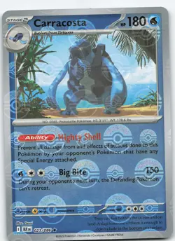 Carracosta (Poke Ball Pattern) 023/086 Rare Holo SV: Black Bolt NM Pokemon - Image 1
