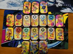 *EMPTY* Pokemon 151 Mini Tin Set Of 10 - Including ART and COINS. NO PACKS! - Image 1