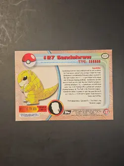 Pokemon Topps T.V. Animation Sandshrew Non Holo #27 NM - Image 2