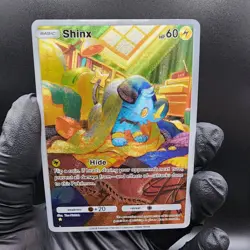 Pokemon Shinx Pocket TCG Custom Made Fan Art Holo With Texture - Image 1