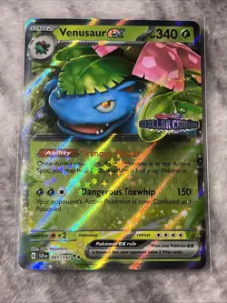 Pokemon TCG Stellar Crown - Blastoise Ex, Venusaur Ex STAMPED+1 Free Jumbo - Image 2