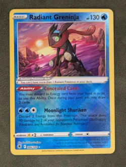 Radiant Greninja 046/189 Pokemon TCG Radiant Rare SWSH10: Astral Radiance NM - Image 1