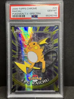 Raichu Spectra #26 PSA 10 2000 Topps Chrome Pokemon TV - Image 2