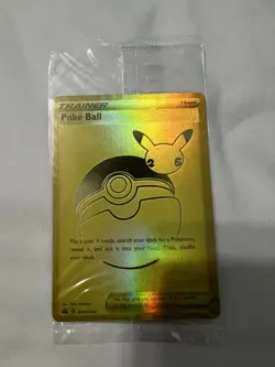 Pokemon Poke Ball SWSH146 Celebrations Full Art Gold Holofoil Promo SEALED - Image 1