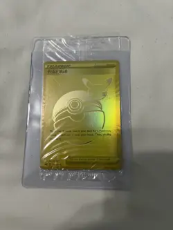 Pokemon Poke Ball SWSH146 Celebrations Full Art Gold Holofoil Promo SEALED - Image 2