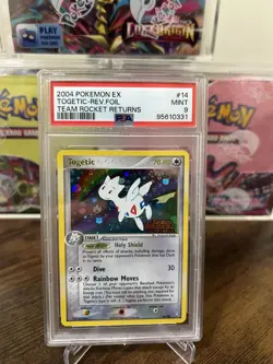 2004 POKEMON TOGETIC TEAM ROCKET RETURNS REVERSE HOLO PSA 9 - Image 1