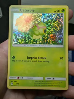 Pokemon TCG Caterpie 1/12 McDonalds Collection 2019 Holo LP - Image 1