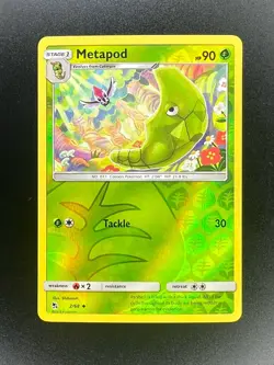 Pokemon Metapod Reverse Holo 2/68 HIF Hidden Fates NM - Image 1