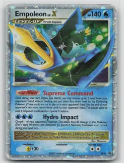 Pokemon TCG Empoleon LV.X Black Star Promo DP11 Holo DMG #DP11 - Image 1