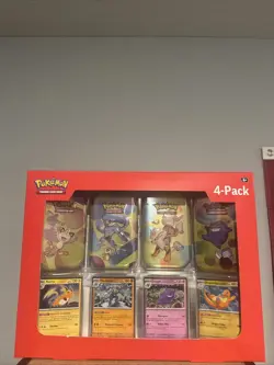 NEW Pokemon 4 Mini Tins 4 Promo Cards Bundle 151 Sam's Club IN HAND - Image 1
