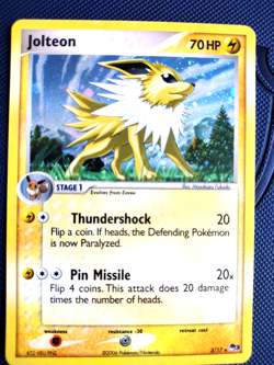 Pokemon Card TCG Jolteon Holo Card 3/17 2006 Pop Series 3 Eeveelution NM-LP - Image 1