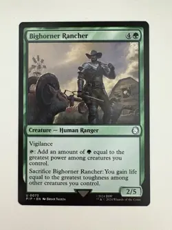 Bighorner Rancher MTG Magic the Gathering Card NM Near Mint PIP - Image 1