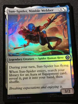 Sun-Spider, Nimble Webber - Foil - SPM - MTG - EN - NM - 0154 - Image 1