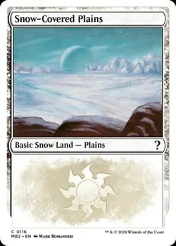 MTG - Snow-Covered Plains - White Border - Mystery Booster 2 - Magic - Image 1