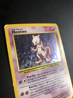 Pokemon TCG Mewtwo Base Set 10/102 Holo Unlimited Holo Rare MP - Image 4