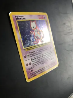 Pokemon TCG Mewtwo Base Set 10/102 Holo Unlimited Holo Rare MP - Image 5