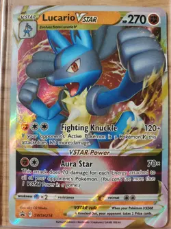 LUCARIO VSTAR SWSH214 SWORD & SHIELD POKEMON (ULTRA RARE, NM) - Image 1