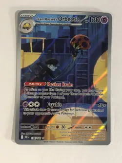 Pokemon TCG Destined Rivals Team Rocket's Orbeetle 198/182 Near Mint - Image 1