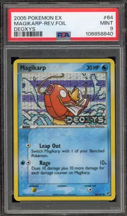 Pokemon Magikarp EX Deoxys Reverse Holo #64 PSA 9 Mint - Image 1