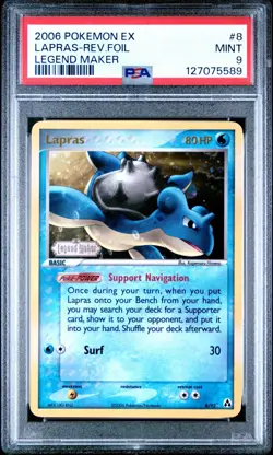 LAPRAS 2006 Pokemon EX Legend Maker Reverse Holo 8/92 - PSA 9 - Image 1