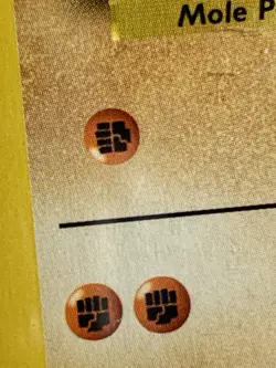 Diglett 47/102 Pokemon Base Set Rotated Fighting Symbol Error - Image 3