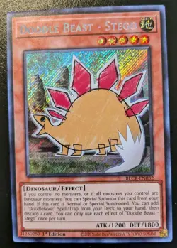 Doodle Beast - Stego BLCR-EN032 1st Edition Secret Rare Crystal Revenge Yu-Gi-Oh - Image 1