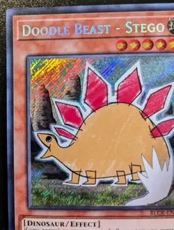 Doodle Beast - Stego BLCR-EN032 1st Edition Secret Rare Crystal Revenge Yu-Gi-Oh - Image 2
